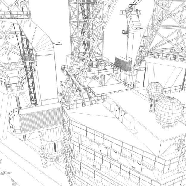 Jack-up rig 3D model_21