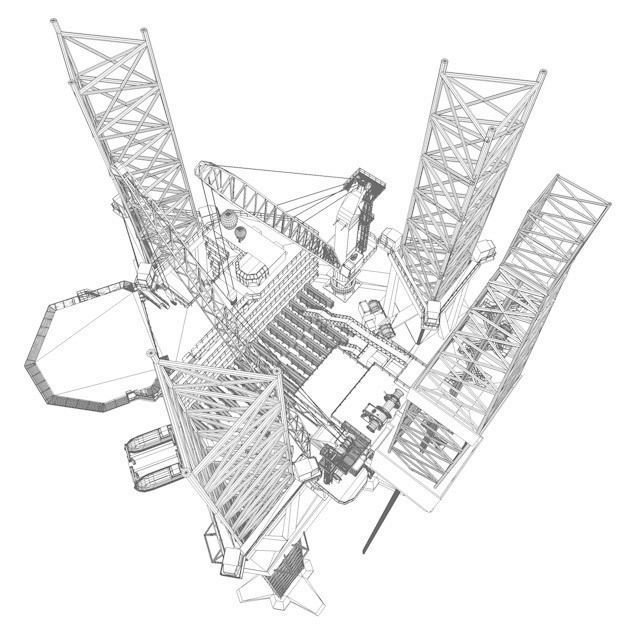 Jack-up rig 3D model_5