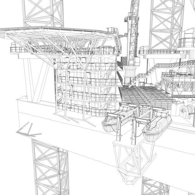 Jack-up rig 3D model_11