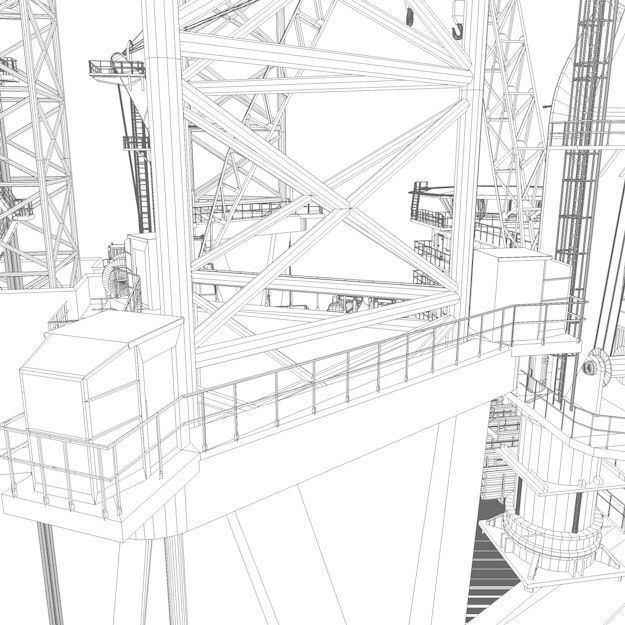 Jack-up rig 3D model_17