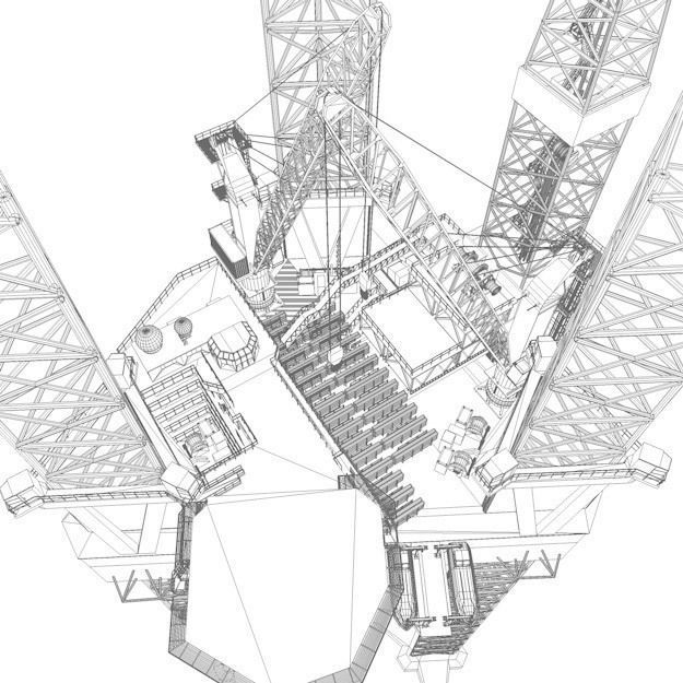 Jack-up rig 3D model_7