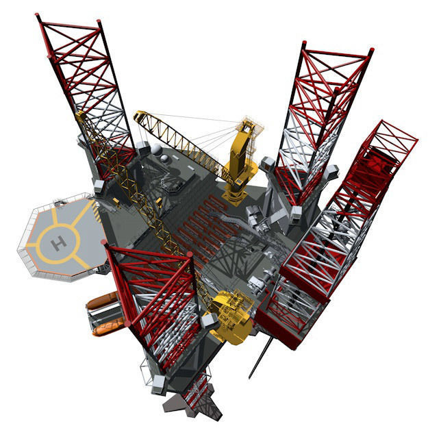 Jack-up rig 3D model_4