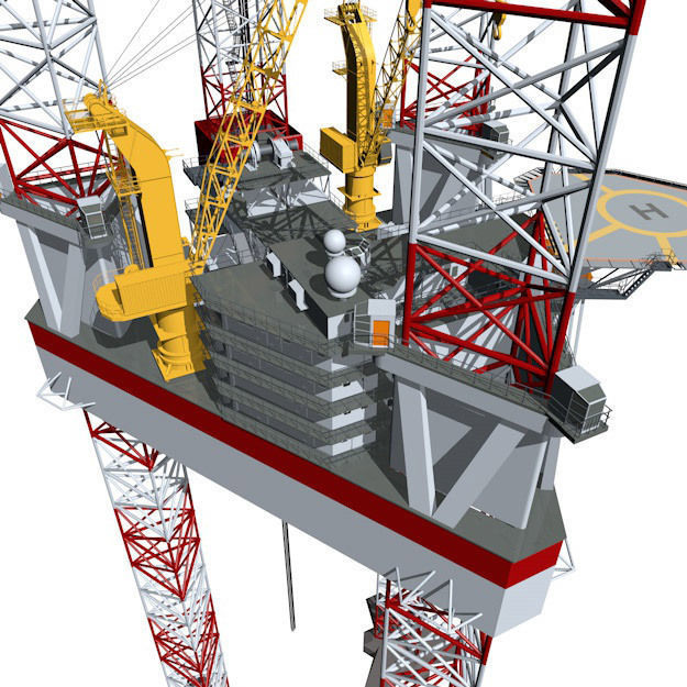 Jack-up rig 3D model_8