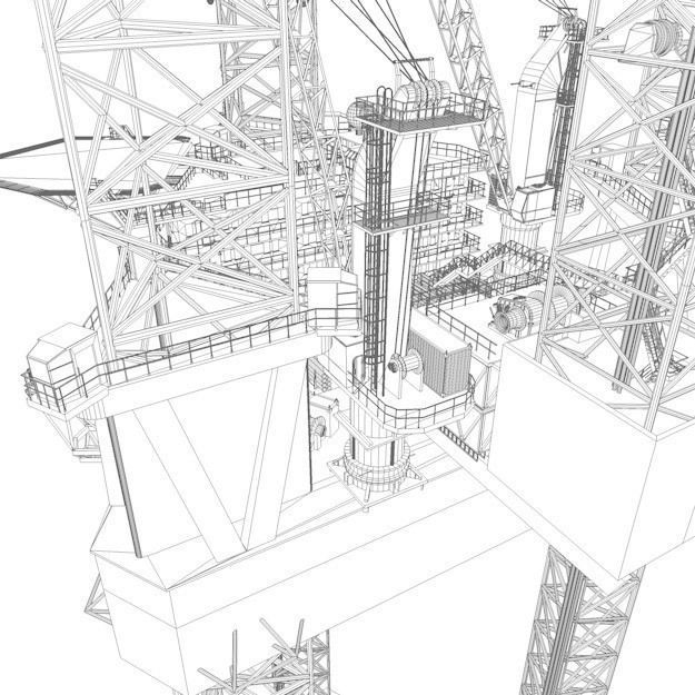 Jack-up rig 3D model_15