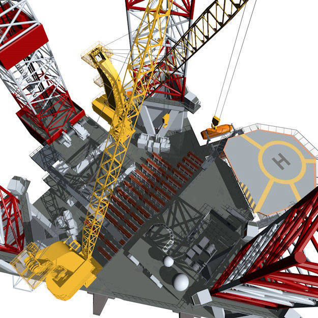 Jack-up rig 3D model_24