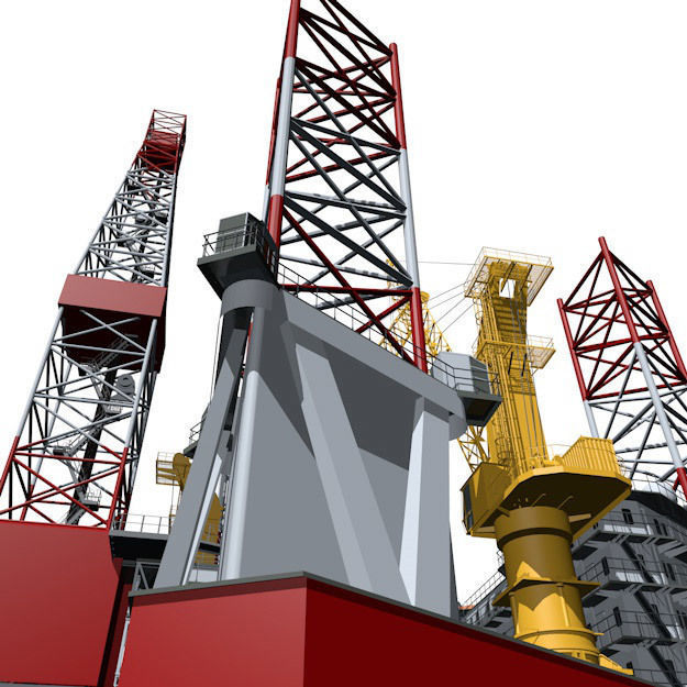 Jack-up rig 3D model_26