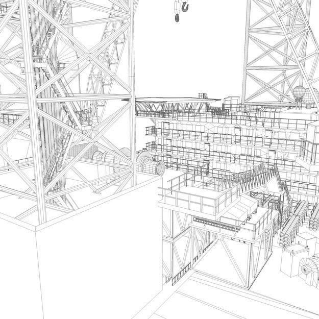 Jack-up rig 3D model_23