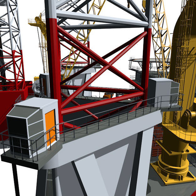 Jack-up rig 3D model_16
