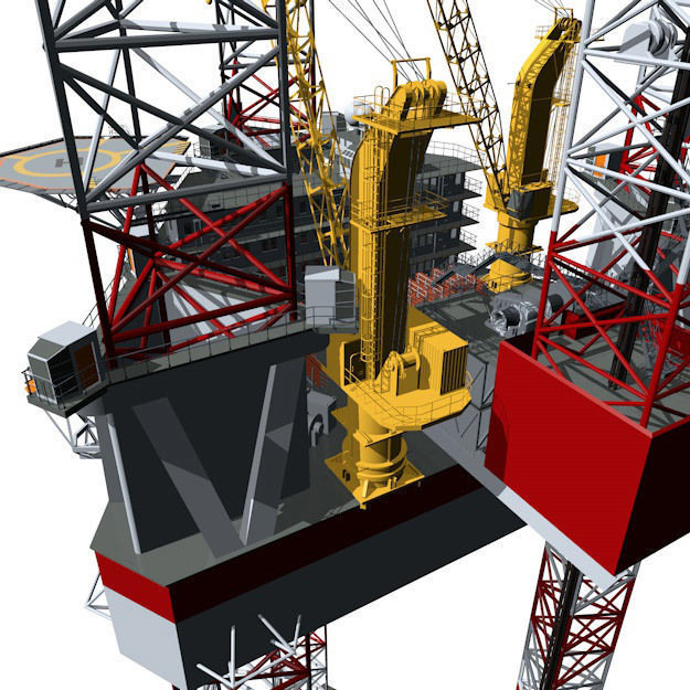 Jack-up rig 3D model_14