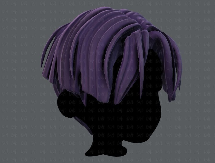 3D Hair style for boy V30 Low-poly 3D model_2