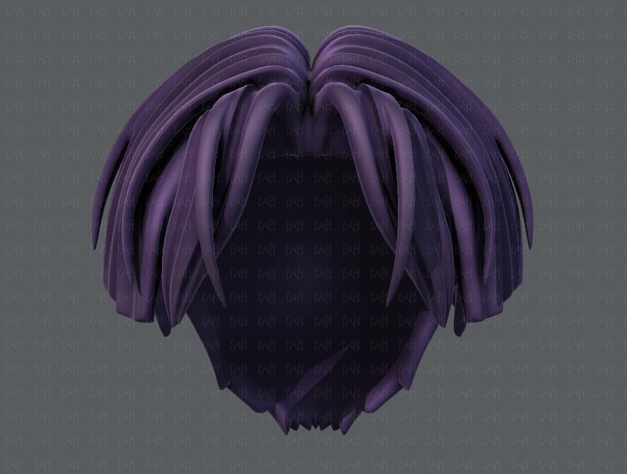 3D Hair style for boy V30 Low-poly 3D model_37