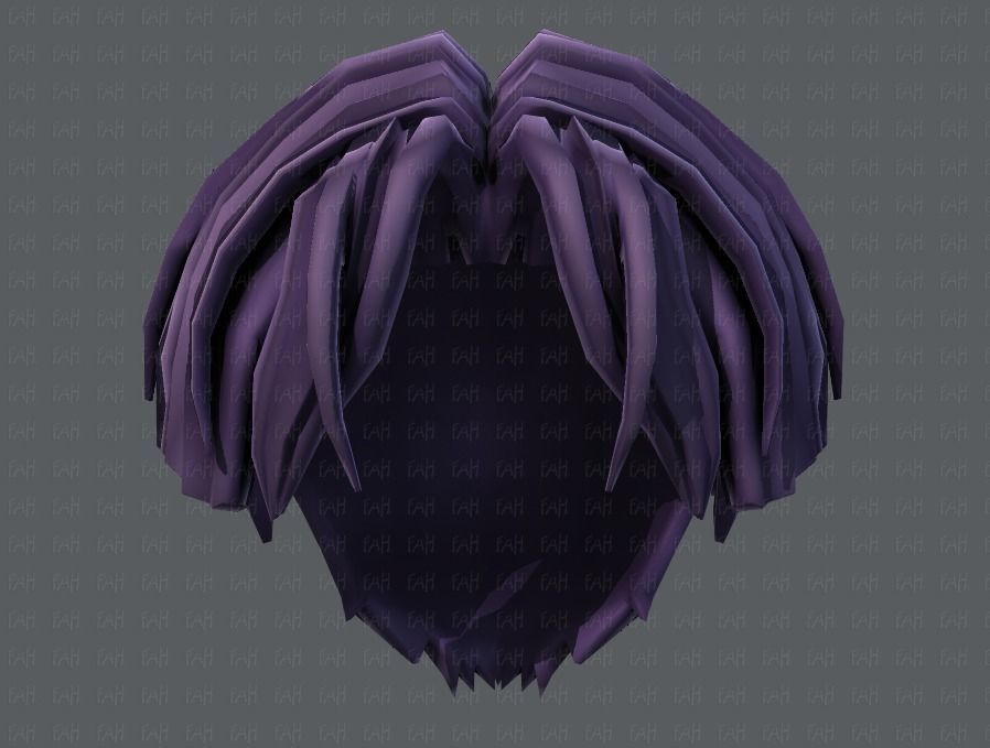3D Hair style for boy V30 Low-poly 3D model_39
