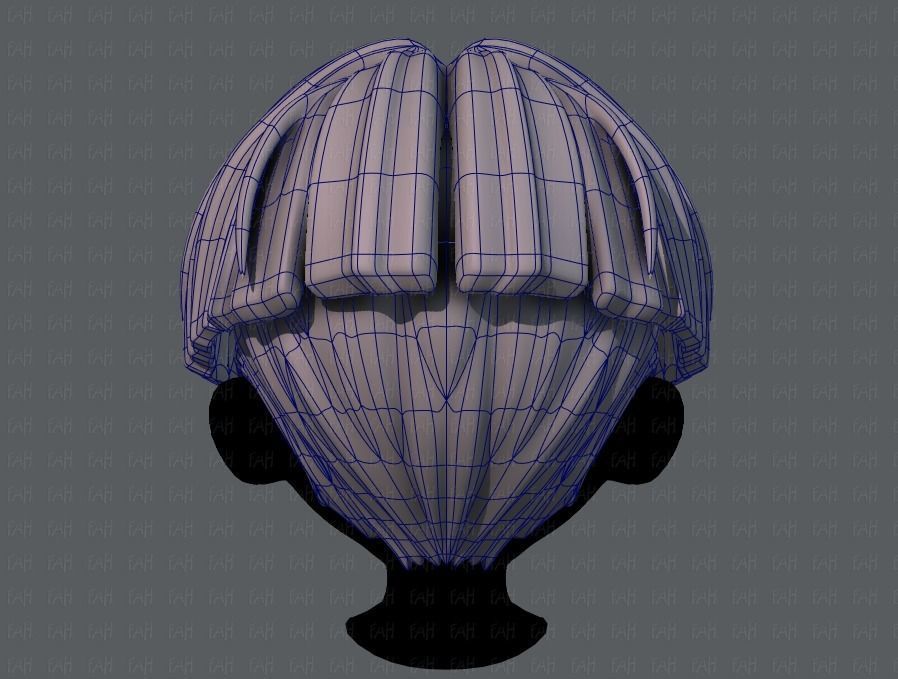 3D Hair style for boy V30 Low-poly 3D model_13