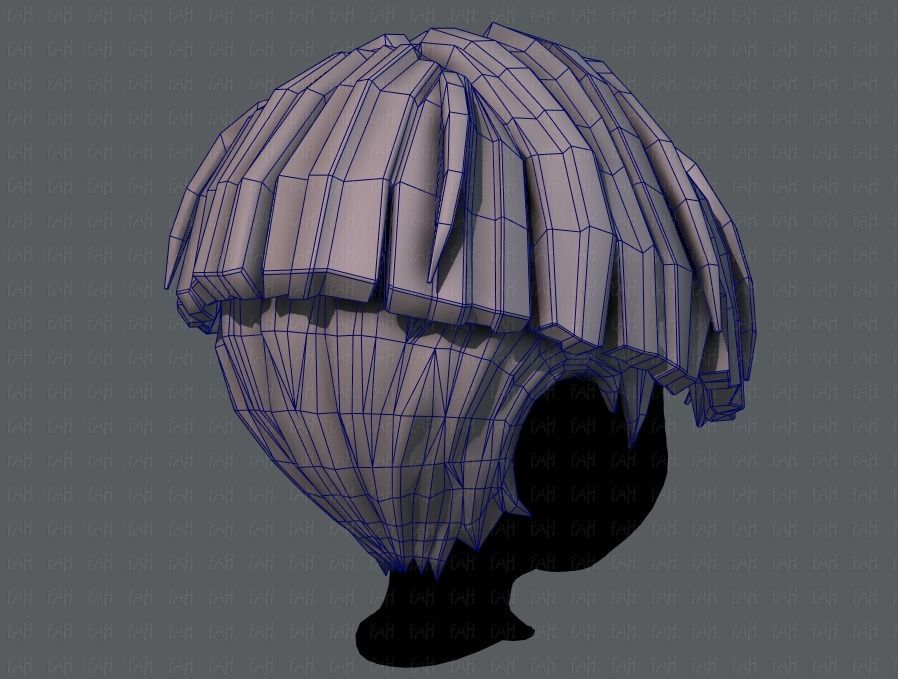 3D Hair style for boy V30 Low-poly 3D model_28