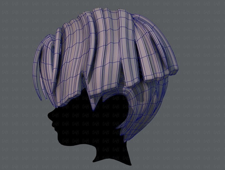 3D Hair style for boy V30 Low-poly 3D model_15
