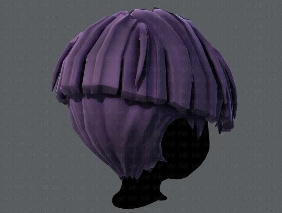 3D Hair style for boy V30 Low-poly 3D model_20