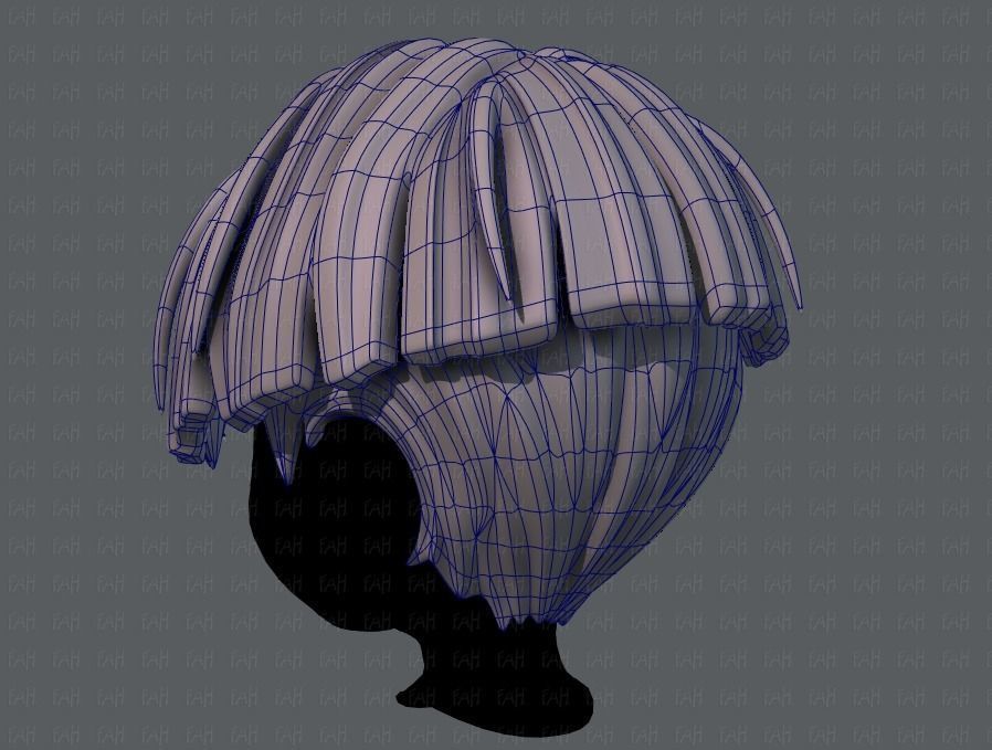 3D Hair style for boy V30 Low-poly 3D model_14
