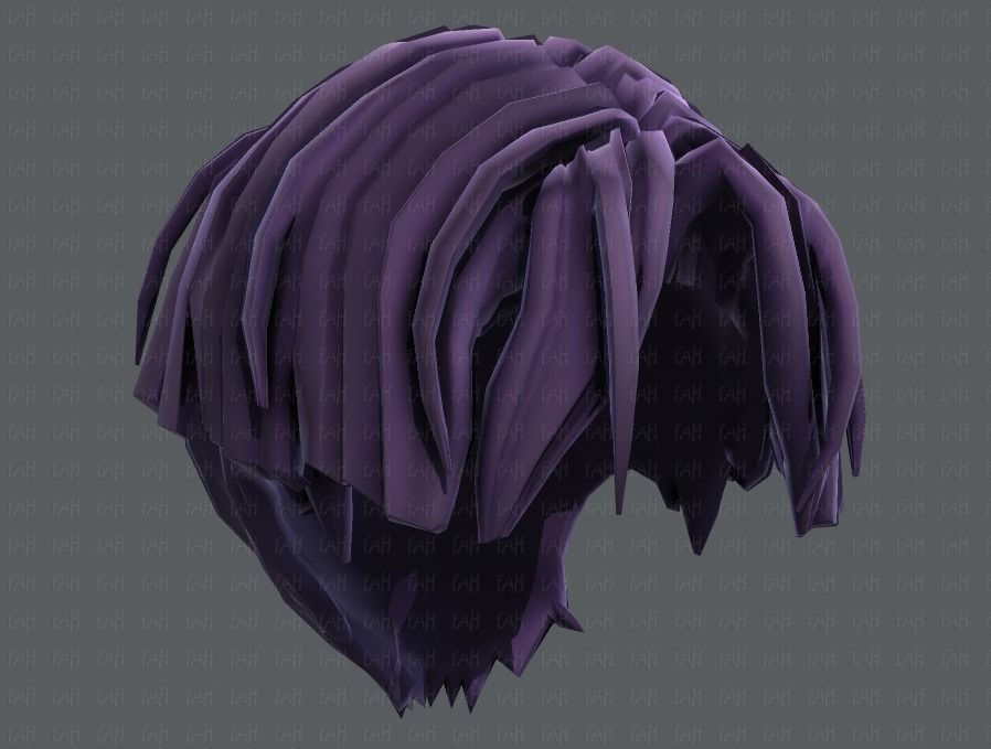 3D Hair style for boy V30 Low-poly 3D model_43