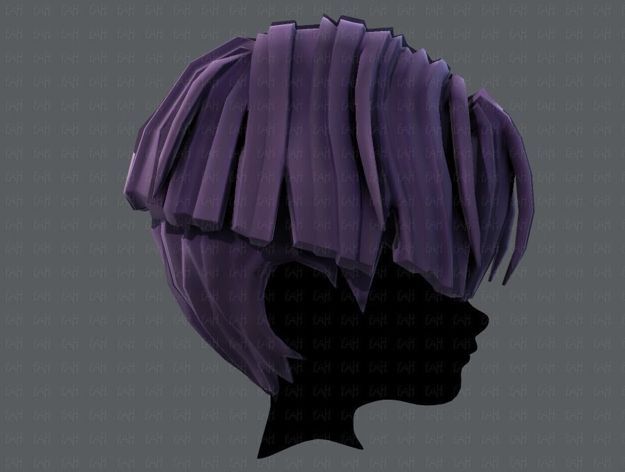 3D Hair style for boy V30 Low-poly 3D model_19