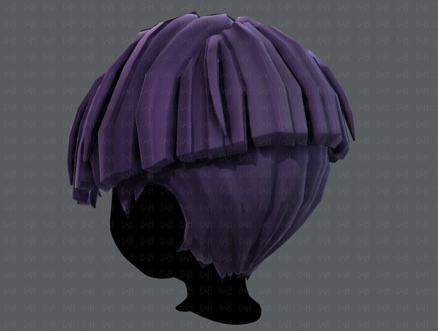3D Hair style for boy V30 Low-poly 3D model_22