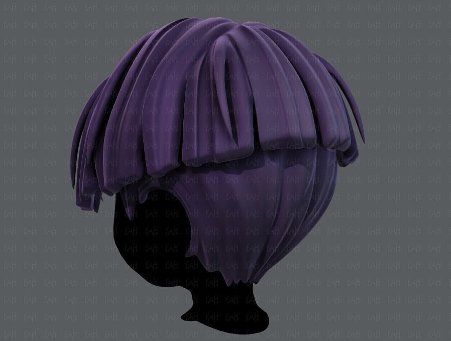 3D Hair style for boy V30 Low-poly 3D model_6