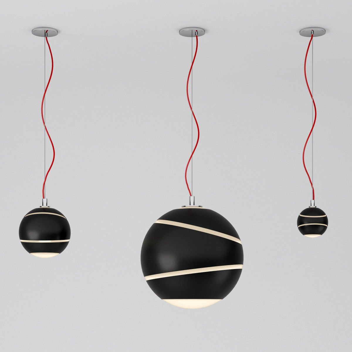 Terzani BOND pendant lamp set  3D model_3