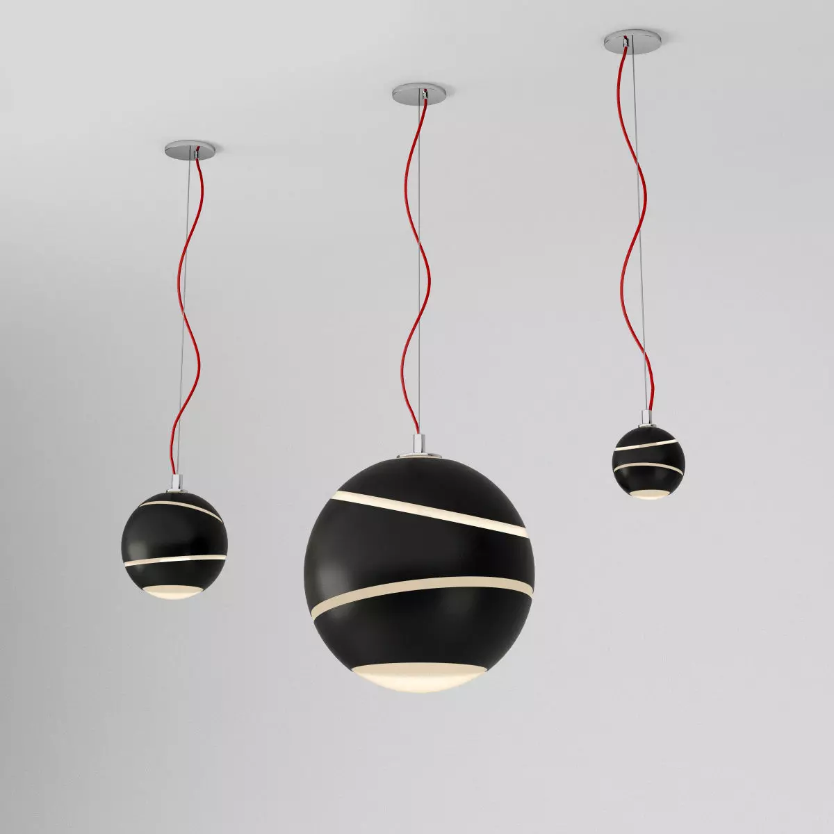 Terzani BOND pendant lamp set  3D model_0