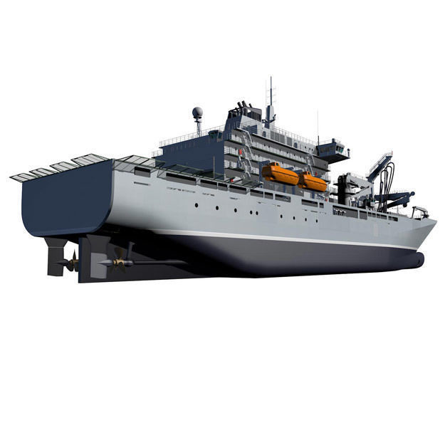 Naval re-supply ship RAS 3D model_4