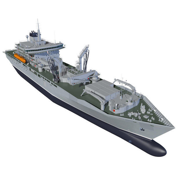 Naval re-supply ship RAS 3D model_7