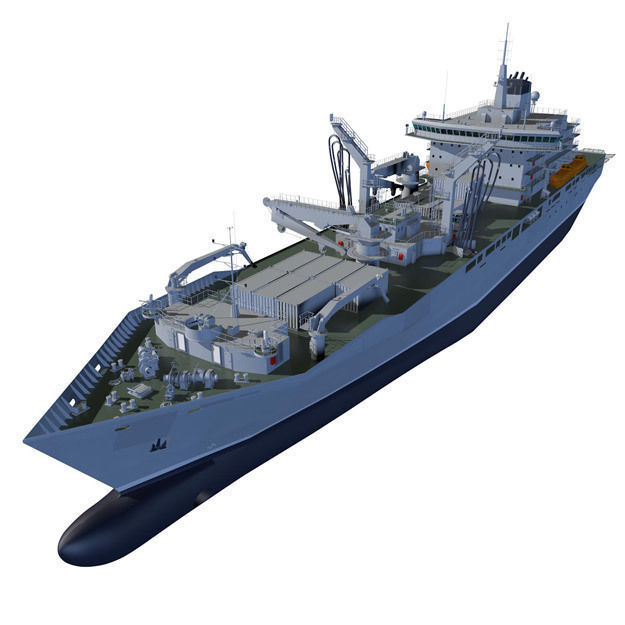 Naval re-supply ship RAS 3D model_8