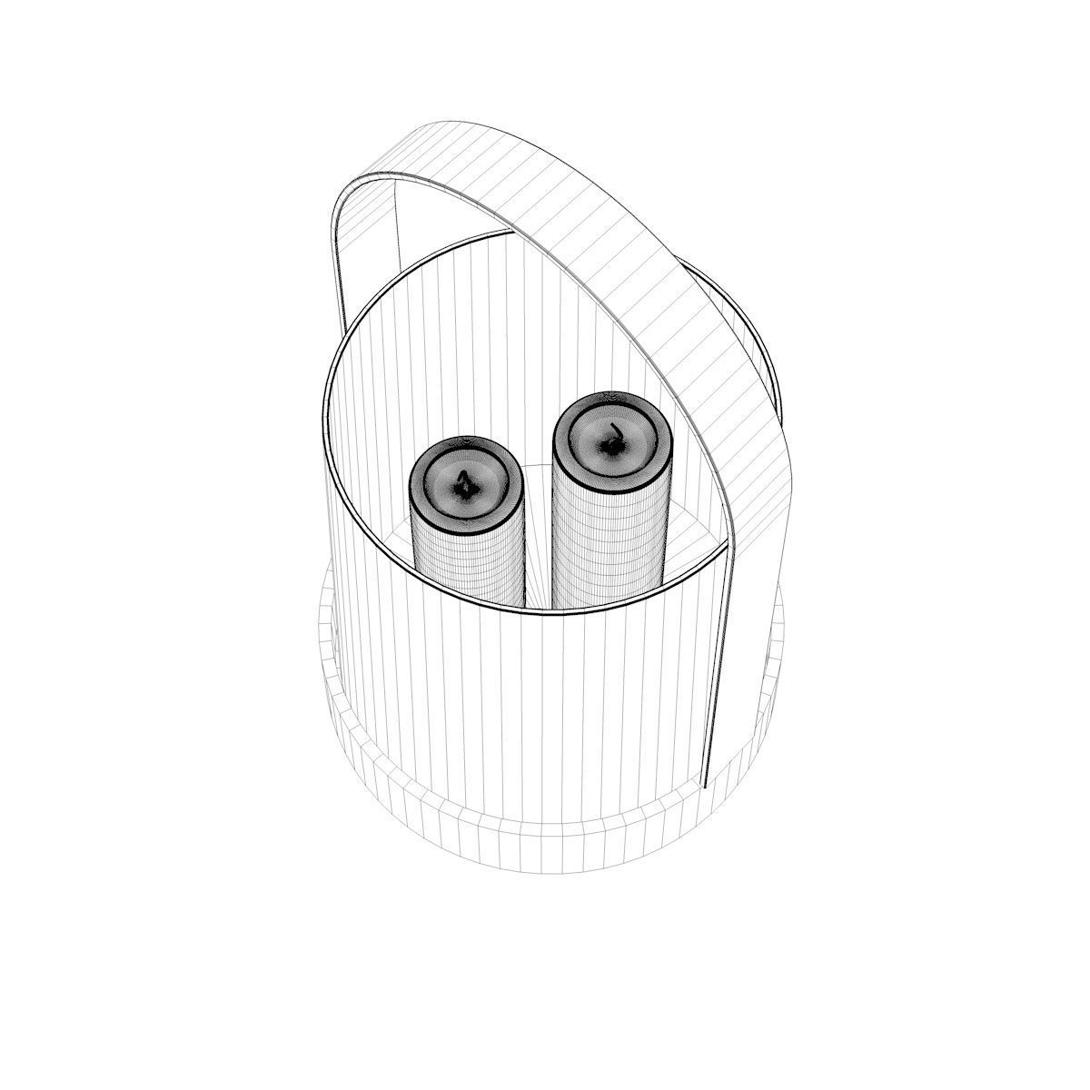 Lantern Lambert Luara storm light candles 3D model_3