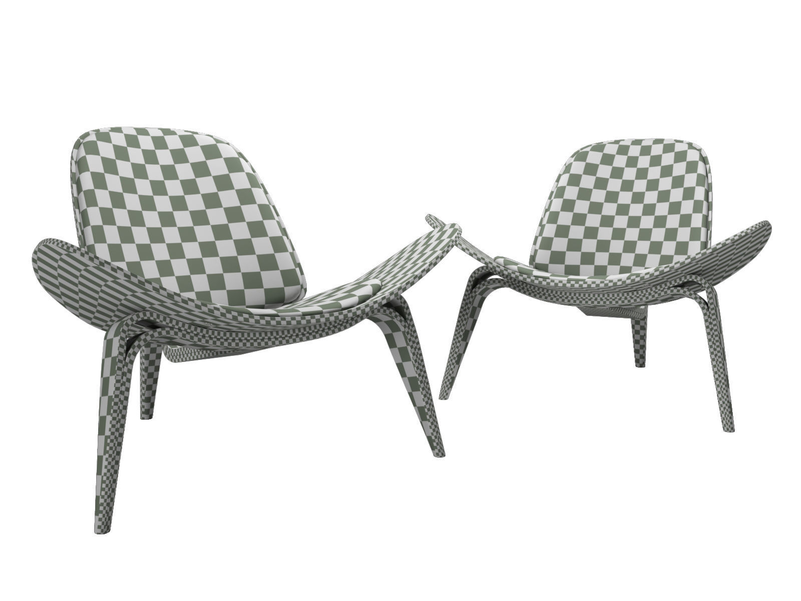 Shell Chair CH07 3D model_5
