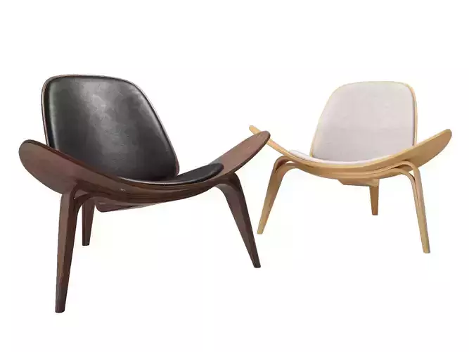 Shell Chair CH07 3D model