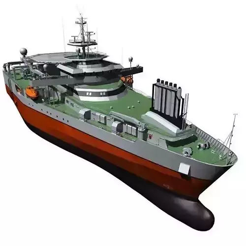 Seismic Survey Vessel 3D model