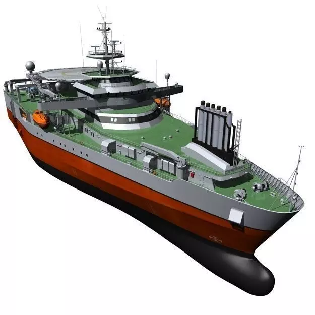 Seismic Survey Vessel 3D model_0