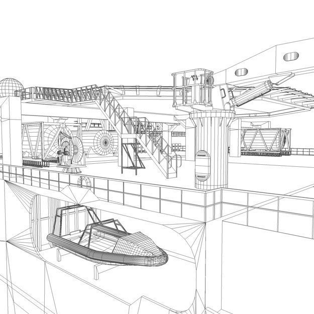 Seismic Survey Vessel 3D model_25