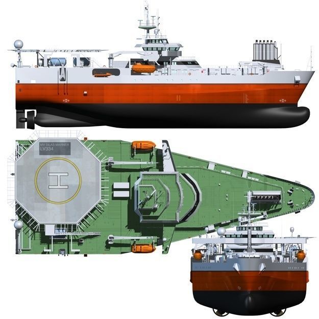 Seismic Survey Vessel 3D model_26