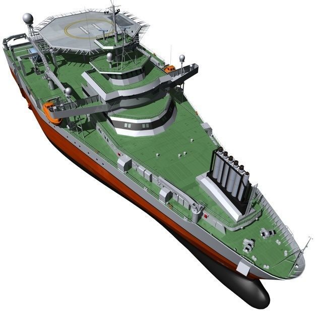 Seismic Survey Vessel 3D model_2