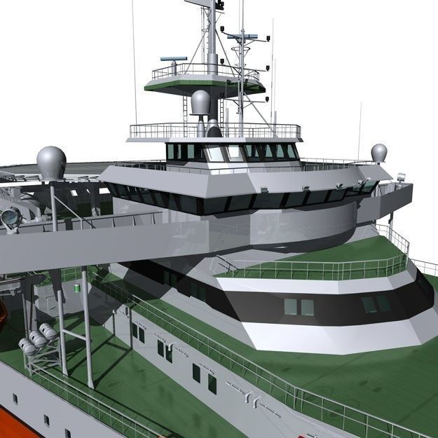 Seismic Survey Vessel 3D model_22