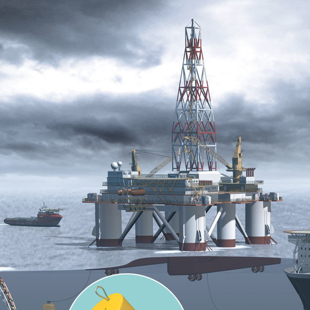 Semi Submersible Drilling Rig 3D model_30
