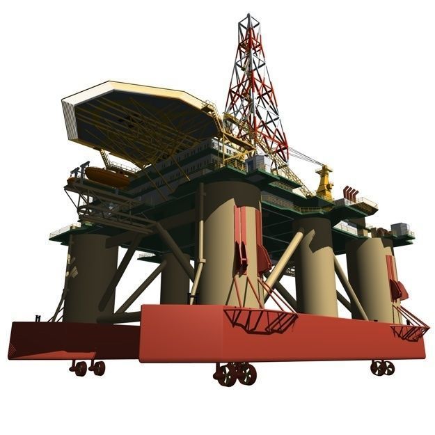 Semi Submersible Drilling Rig 3D model_12
