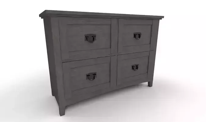 home room cabinet 3 low poly 2 texture sets