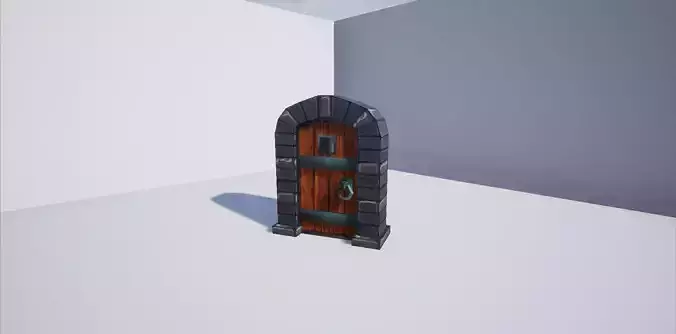Low Poly Medieval Door