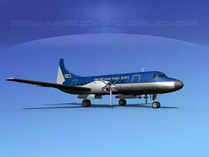 Convair CV-340 Air Charter Intl 3D model