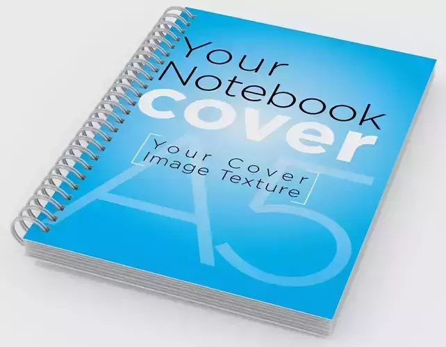 A5  Notebook 3d model nots  student  mockup  school Free low-poly 3D model