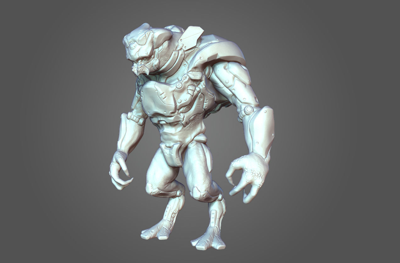 Alien Mech Heavy 3D model_4