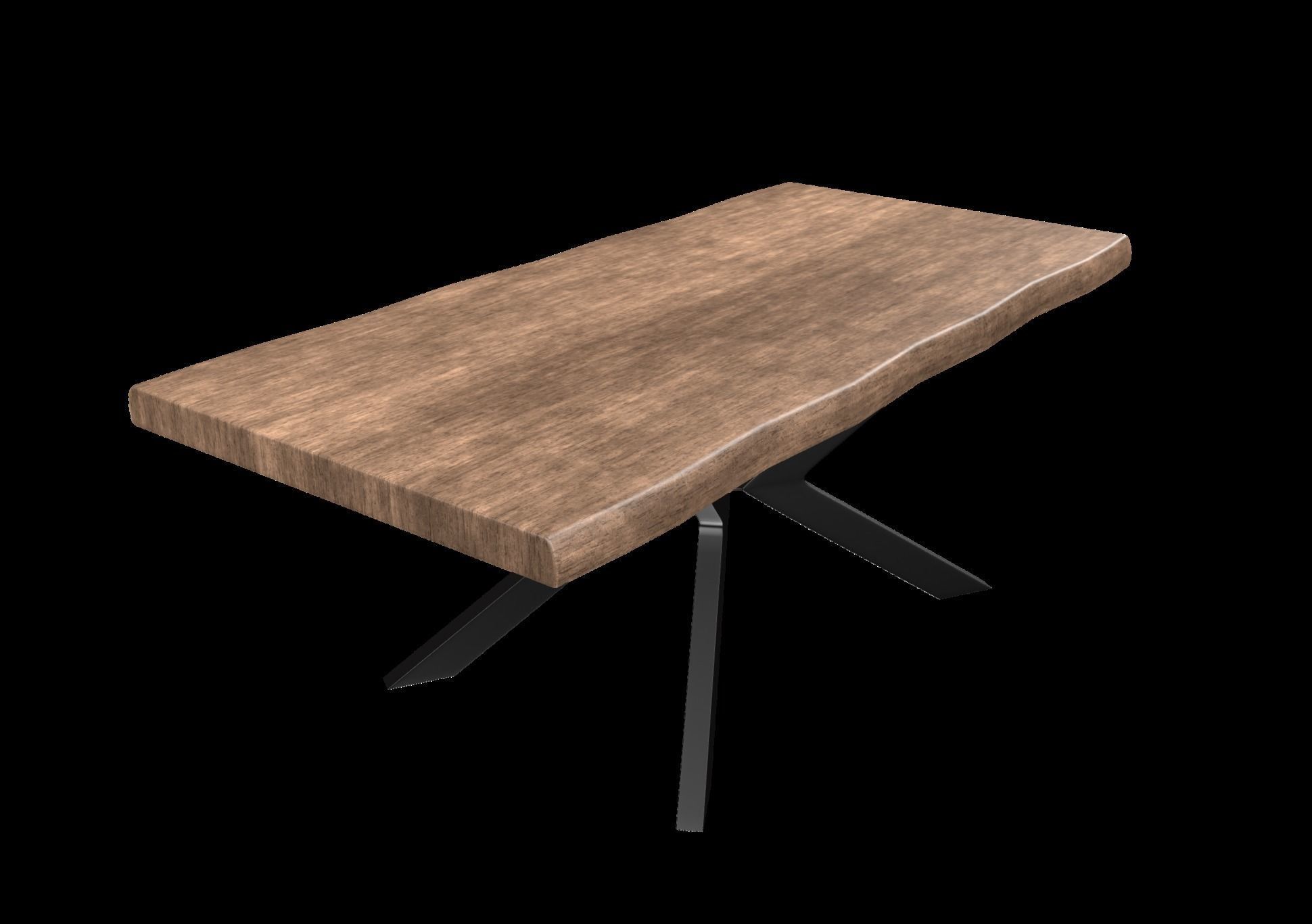 LIVE EDGE POPLAR WOOD AND MDF COFFEE TABLE 3D model_1