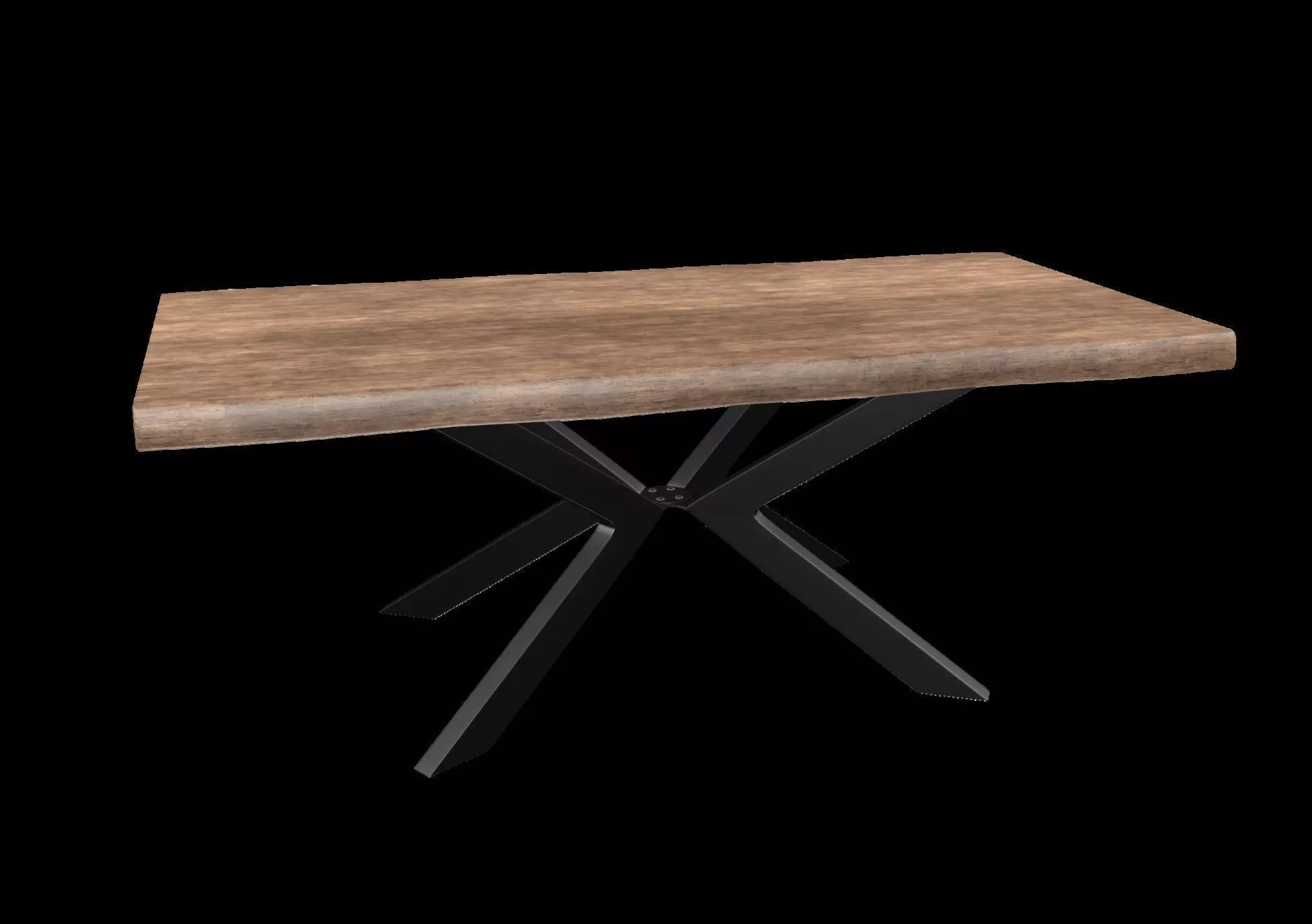 LIVE EDGE POPLAR WOOD AND MDF COFFEE TABLE 3D model_0