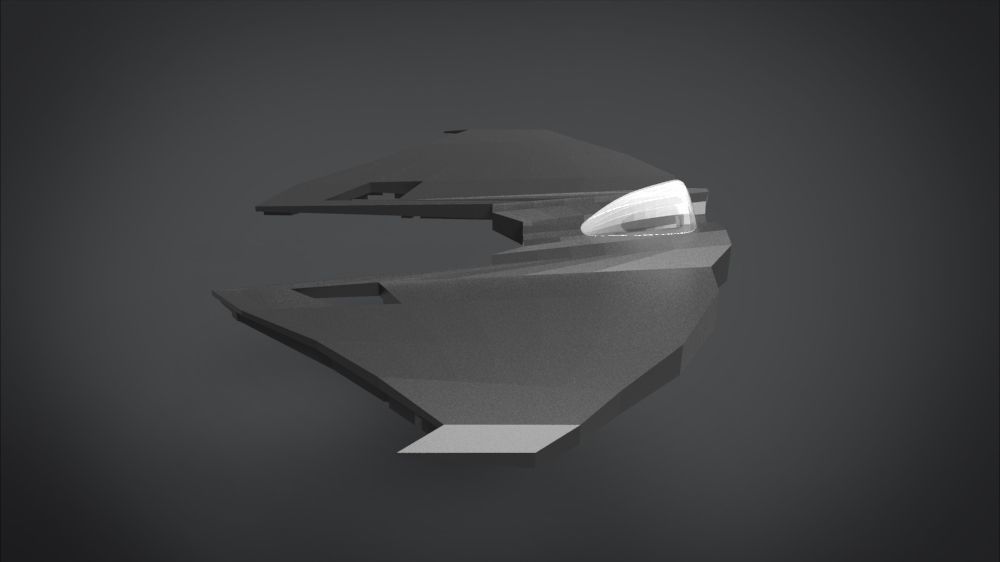 SF001 Spaceship Low-poly 3D model_17