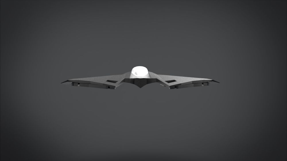 SF001 Spaceship Low-poly 3D model_10